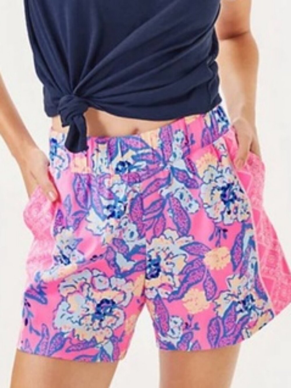 Lilly Pulitzer 5" Bal Harbour Short in Multi Totally Koalafied Bottom Sz M